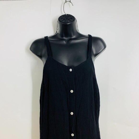 J.Nna‎ Women's Crepe Button Down Square Neck Sleeveless Maxi Dress Size M - Picture 4 of 12